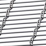 Wire Rod Architectural Wire Mesh , Exterior Wall Metal Fabric Partition for sale