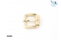 China Shiny  Shoe Strap Buckles / Belt Small Roller Buckle Polished With Hanging Plating supplier