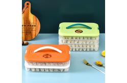 China Multilayer Rectangle Plastic Food Household Storage Container Box For Dumpling supplier