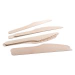 OEM Nontoxic Biodegradable Wooden Cutlery , Compostable Wooden Disposable Utensils for sale