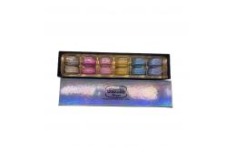 China Modern Design 12 pcs Macaron Packaging High Quality Paper Box with Plastic Inner supplier