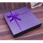 Custom CDR Lid Bottom Box With Ribbon Closure CMYK Printed for sale