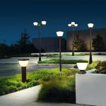Villa Yard Square Solar Street Light Transparent Three Heads Motion - Activated Led for sale