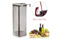China Beverage 304 316 Hops 100 200 300 Micron Beer Filter Cylinder With Handle supplier