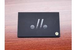 China Custom Logo Hot Stamping UV Black Paper Free Gift Card Box VIP Credit Card Packaging supplier