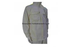 China White High Vis Yellow Two Tone Fire Retardant Suit EN11612 Standard supplier