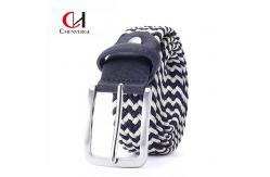 China 120CM Length Braided Elastic Belt Holeless Pin Buckle Smooth Surface supplier