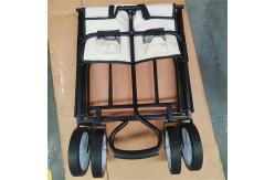 China Pvc Wheels Camping Wagon Cart Foldable Luggage Trolley With Single Handle And Cloth supplier