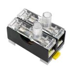 2P 35mm Din Rail Fuse Holder Twin 3AG Fuse Block With Polystyrene Cap for sale