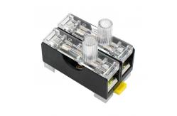 China 2P 35mm Din Rail Fuse Holder Twin 3AG Fuse Block With Polystyrene Cap supplier