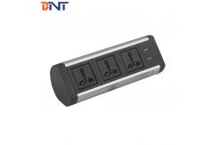 China aluminum alloy shell  with three austrial power interface clamp on desk socket supplier