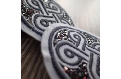 China Imitation Diamond Custom Embroidered Patches With Fashion Design supplier