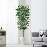 Flame Retardant H180cm Artificial Ficus Plant , Ficus Fake Tree Natural Look for sale
