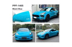 China Miami Blue 8mil Transparency Aslhand Glue Peelable PPF supplier