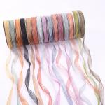 Gift Wrapping 25mm Organza Ribbon Korea 2.5cm Sheer Wired Ribbon for sale
