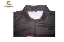 China Promotional Custom Printed Polo Shirts Short Sleeve With Mesh Polyester Material supplier
