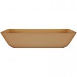 Rectangular Above Counter Bathroom Sink Bowls Brown Glass Vessel Tasteful Acid Matt