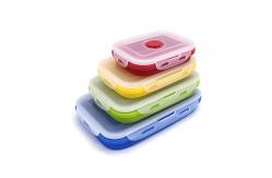 China 350ml Microwavable Collapsible Silicone Lunch Box supplier