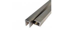 China U Shape Channel Aluminium Alloy Profile Extrusion Brushed Gold For Glass Railings supplier