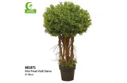 China Anti Fading Aesthetic H90cm Artificial Topiary Tree For Restaurant supplier