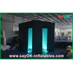 Photo Booth Led Lights Black Automatic Portable Photobooth Large Oxford Cloth With Led Strip for sale