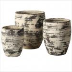 Hand Carved GRC Planter Pots Fireproof With Drainage Hole Scrub Surface for sale