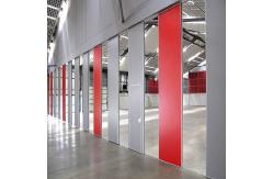 China Melamine Acoustic Partition Wall For Function Hall , Sliding Soundproof Room Dividers supplier