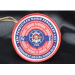 Lock Edge Round Shape Heat Transfer Badge Custom Made Embroidered Patches