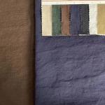 Soft Breathable Stonewashed Ramie Blend Linen Cotton Fabric Plain Dyed for sale