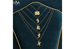 China Custom Engraving Old English Initial Pendant For Necklace supplier