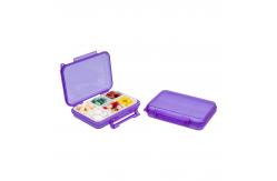 China Multifunctional Water Resistent Daily Pill Box With Removable Tray 6 Compartments Matte Surface supplier