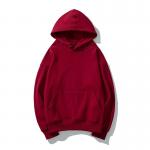 Sports Long Sleeve Anti Pilling Athletic Pullover Hoodie Bordeaux Red for sale