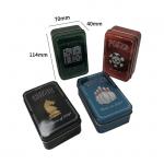 Playing Cards Dominoes Tinplate Tin Cans Packaging Metal Containers Customized for sale