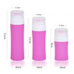Portable Silicone Cosmetic Container Travel Size Bottles , 80ml