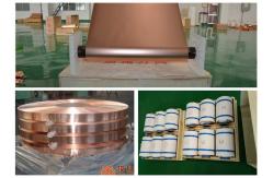 China 7 Micron Ultra Thin Copper Foil Roll 100 - 620mm Width Double Shiny Side supplier