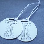 Rectangle Shape Screen Printing 72pt Garment Hang Tags for sale