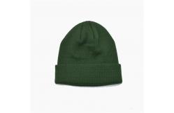 China OEM Unique Green Knit Beanie Hats With Embroidery Pattern supplier