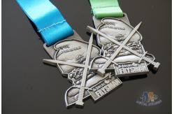 China Antique Gold Or Brass Plating Metal Award Medals Sublimated Ribbon Smooth Back supplier
