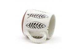 China Unique Geometric Smart Black And White Ceramic Coffee Mug For Gift supplier