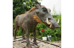 China Customized Realistic Animatronic Animals Wild Boar Model With Alive Roaring Sound supplier