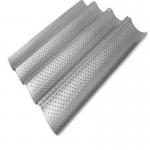 RK Bakeware China Foodservice NSF  Aluminum 3 Grooves French Bread Baguette Baking Trays for sale