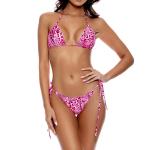 Ruffles High Waisted Bathing Suits One Piece Large Size Ladies Swimwear Pink Swimsuit for sale