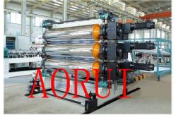China Twin Screw PVC Plastic Sheet Extruder , Food Package Plastic Sheet Extrusion Machine supplier