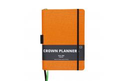 China 2 Ribbon Bookmarks Project Planner Notebook , Textured Leather Custom Calendar Planner supplier