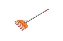 China Telescopic Aluminium Handle Plastic Garden Rake for Easy Leaf and Debris Collection supplier