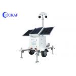 Mobile Solar CCTV Surveillance Trailer Mounted Security Camera Tower for sale