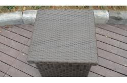 China Home Storeroom Black Resin Wicker Storage Box With White Cushion supplier