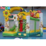 Insect Print Themed Inflatable Bounce Trampoline House With Slide