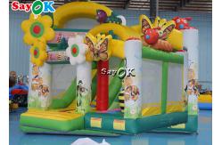 China Insect Print Themed Inflatable Bounce Trampoline House With Slide supplier