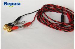 China Reusable Ear Clip Electrodes Gold-Plated Disc , EEG Ear Electrode In Pair supplier